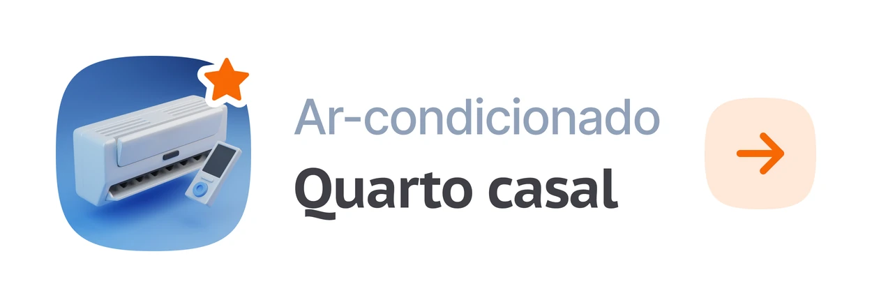 Cartão do app: ar-condicionado do quarto de casal